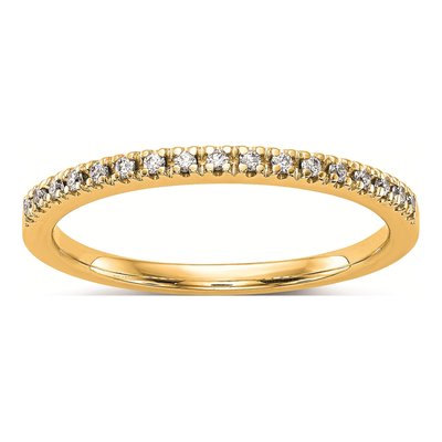 10K Yellow Gold 1/10 ct tw Diamond Wedding Band