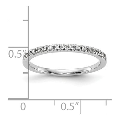 14K White Gold Diamond Wedding Band, 0.102 ctw – view 7