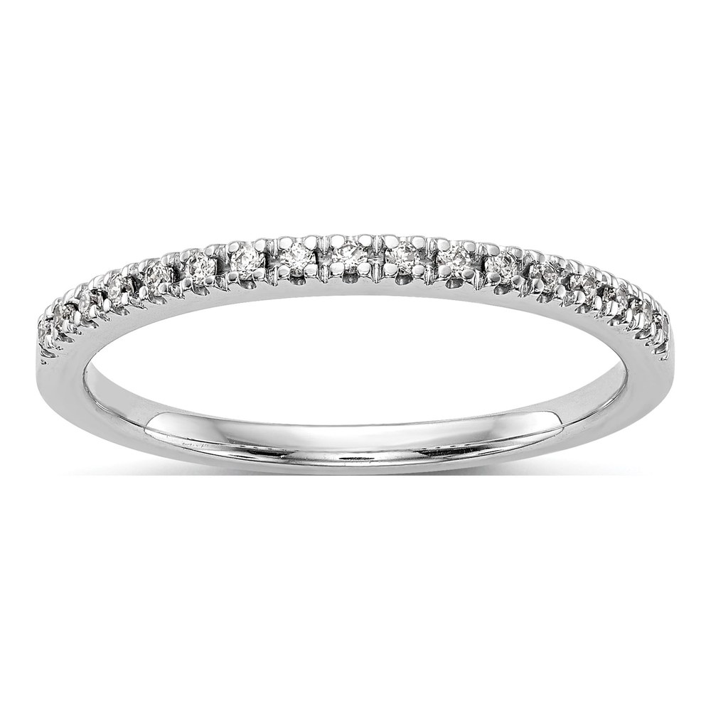 14K White Gold 1/10 ct tw Lab-Grown Diamond Wedding Band