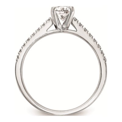 10K White Gold Diamond Peg Engagement Engagement Ring Semi-Mount – view 2