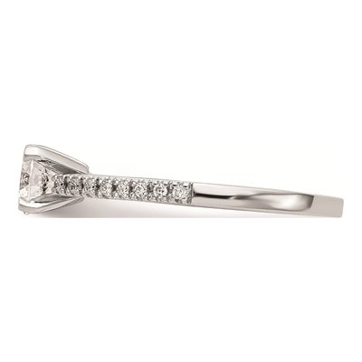 10K White Gold Diamond Peg Engagement Engagement Ring Semi-Mount – view 3