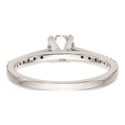 10K White Gold Diamond Peg Engagement Engagement Ring Semi-Mount – view 5