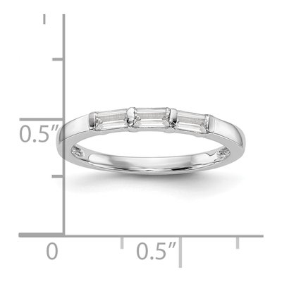 14K White Gold 1/3 ct tw Diamond Baguette Wedding Band – view 8