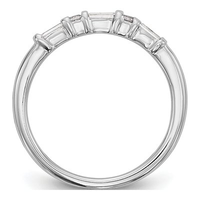 14K White Gold 1/4 ct tw Diamond Round Baguette Wedding Band – view 3