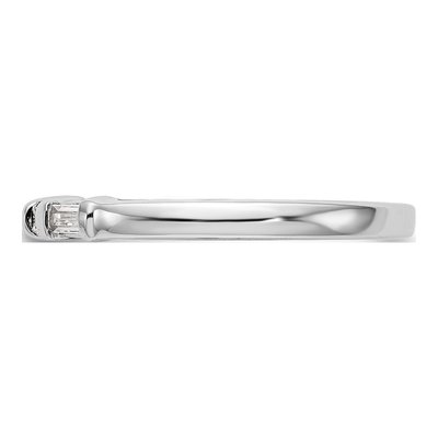 14K White Gold 1/4 ct tw Diamond Round Baguette Wedding Band – view 4