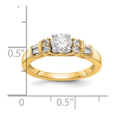 14K Yellow Gold Diamond Engagement Engagement Ring Semi-Mount – view 3