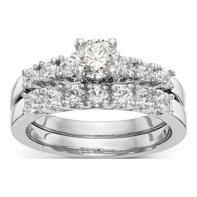14K White Gold Engagement Ring Mounting – view 2