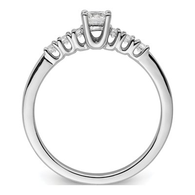 14K White Gold Diamond Engagement Ring Semi-Mount – view 3