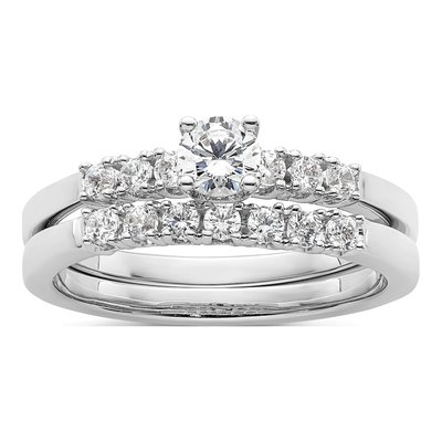 14K White Gold Diamond Engagement Ring Semi-Mount – view 8