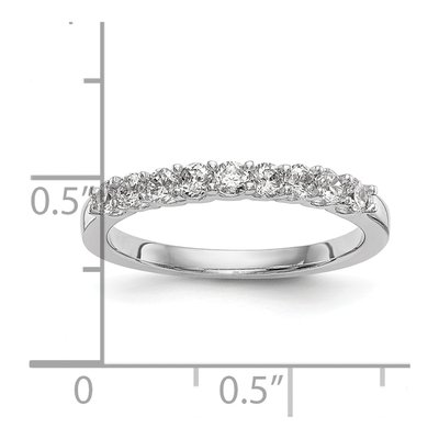 14K White Gold Diamond Wedding Band, 0.36 ctw – view 4