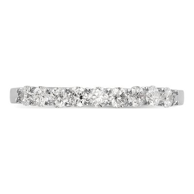 14K White Gold Diamond Wedding Band, 0.36 ctw – view 6