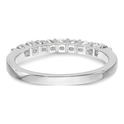 14K White Gold Diamond Wedding Band, 0.36 ctw – view 7