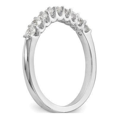 14K White Gold Diamond Wedding Band, 0.36 ctw – view 8