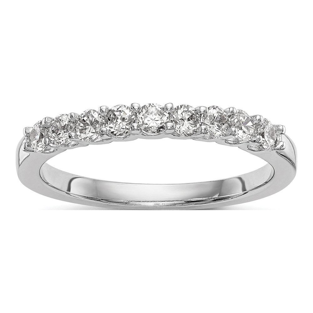 14K White Gold Diamond Wedding Band, 0.36 ctw