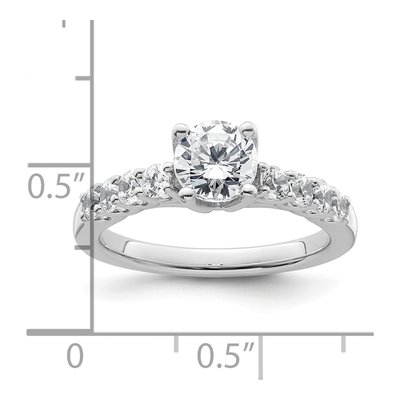 14K White Gold Lab-Grown Diamond Engagement Engagement Ring Semi-Mount – view 7