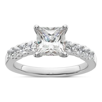 14K White Gold Lab-Grown Diamond Engagement Engagement Ring Semi-Mount – view 8