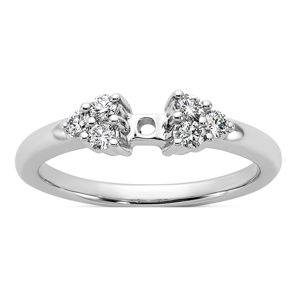 14K White Gold Diamond Engagement Engagement Ring Semi-Mount