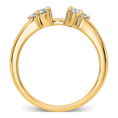 14K Yellow Gold Lab-Grown Diamond Peg Engagement Engagement Ring Semi-Mount – view 2