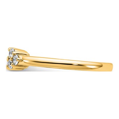 14K Yellow Gold Lab-Grown Diamond Peg Engagement Engagement Ring Semi-Mount – view 3