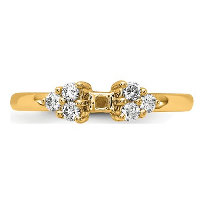 14K Yellow Gold Lab-Grown Diamond Peg Engagement Engagement Ring Semi-Mount – view 7