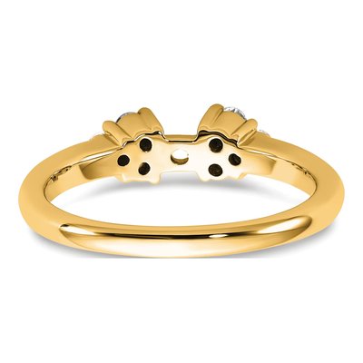 14K Yellow Gold Lab-Grown Diamond Peg Engagement Engagement Ring Semi-Mount – view 8