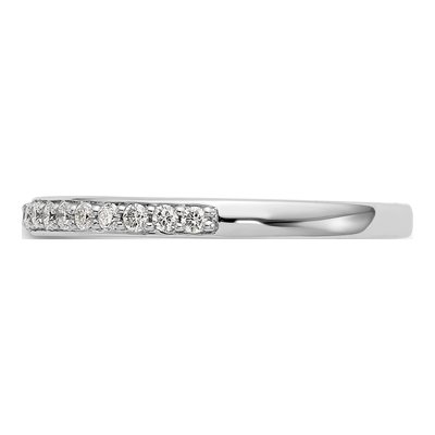 14K White Gold 0.18 ct Diamond Wedding Band – view 3