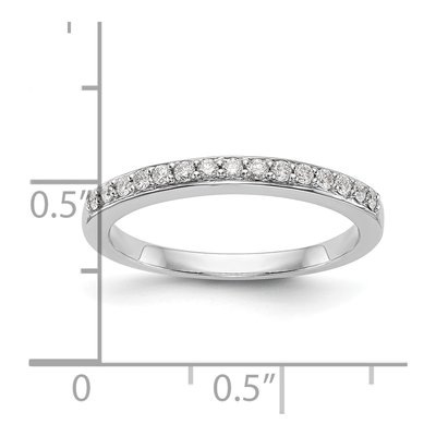 14K White Gold 0.18 ct Diamond Wedding Band – view 7