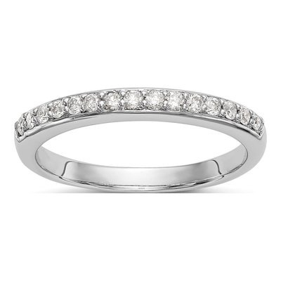 14K White Gold 1/4 ct tw Lab-Grown Diamond Wedding Band