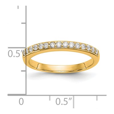 14K Yellow Gold 1/4 ct tw Lab-Grown Diamond Wedding Band – view 3