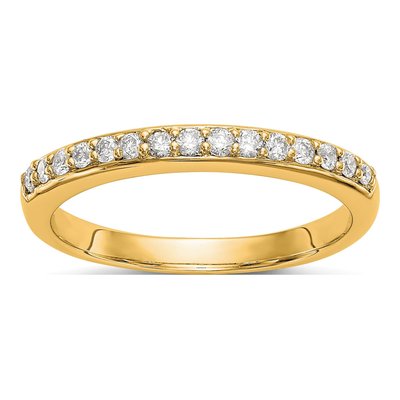 14K Yellow Gold 1/4 ct tw Lab-Grown Diamond Wedding Band