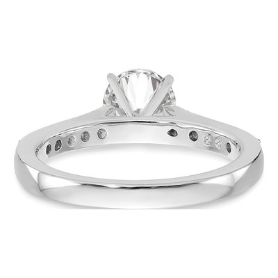 14K White Gold Lab-Grown Diamond Peg Engagement Engagement Ring Semi-Mount – view 7