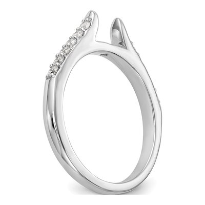 14K White Gold Lab-Grown Diamond Peg Engagement Engagement Ring Semi-Mount – view 8
