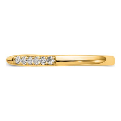 14K Yellow Gold Lab-Grown Diamond Two Tone Peg Engagement Ring Semi-Mount – view 3