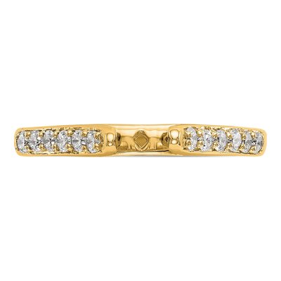 14K Yellow Gold Lab-Grown Diamond Two Tone Peg Engagement Ring Semi-Mount – view 5