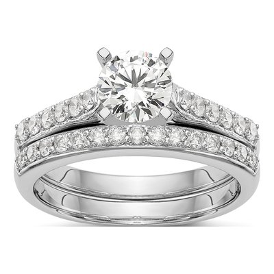 14K White Gold Diamond Semi-Mount Engagement Ring – view 7