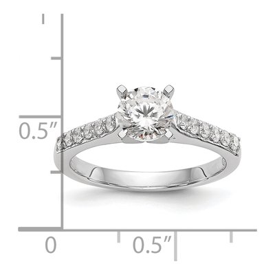 14K White Gold Diamond Semi-Mount Engagement Ring – view 8