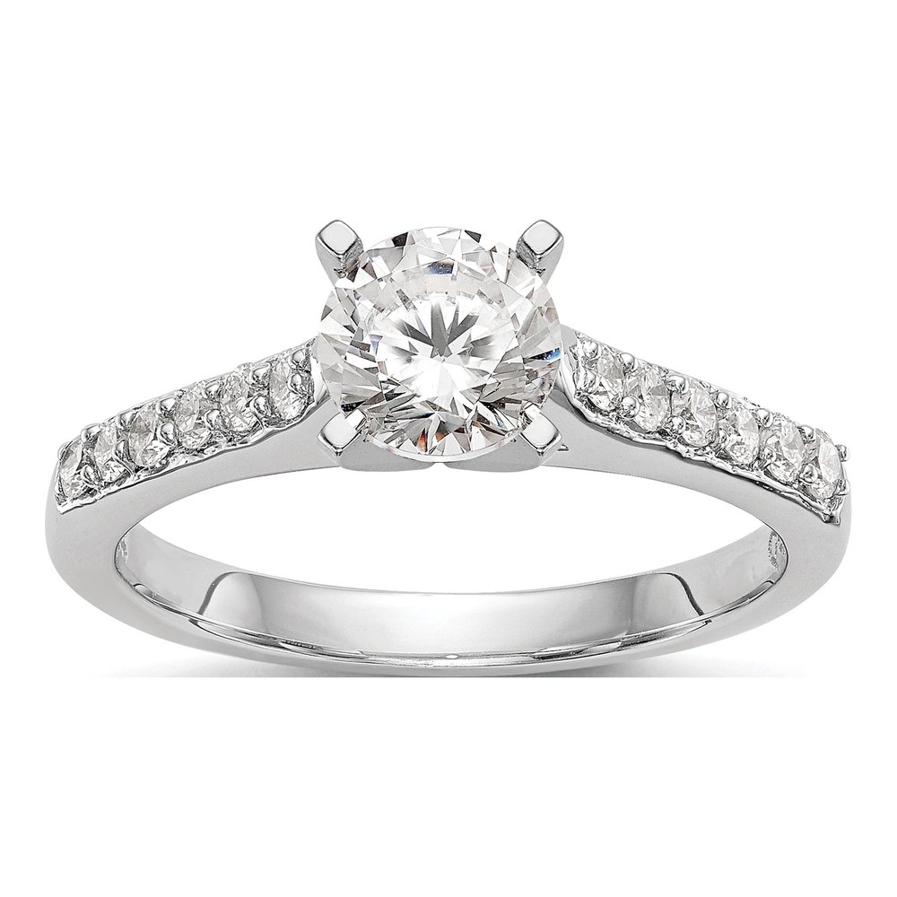 14K White Gold Diamond Semi-Mount Engagement Ring