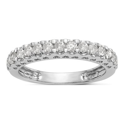 14K White Gold 1/2 ct tw Lab-Grown Diamond Wedding Band