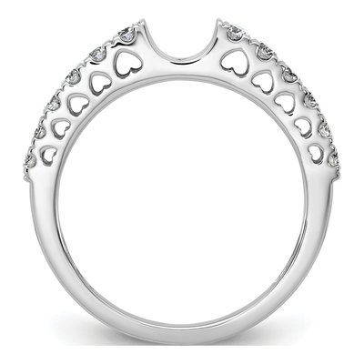 14K White Gold Lab-Grown Diamond Peg Engagement Engagement Ring Semi-Mount – view 2
