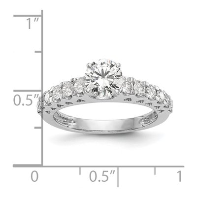 14K White Gold Lab-Grown Diamond Peg Engagement Engagement Ring Semi-Mount – view 3