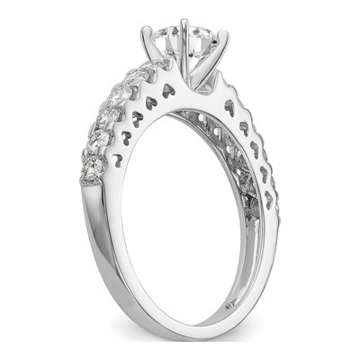 14K White Gold Lab-Grown Diamond Peg Engagement Engagement Ring Semi-Mount – view 7