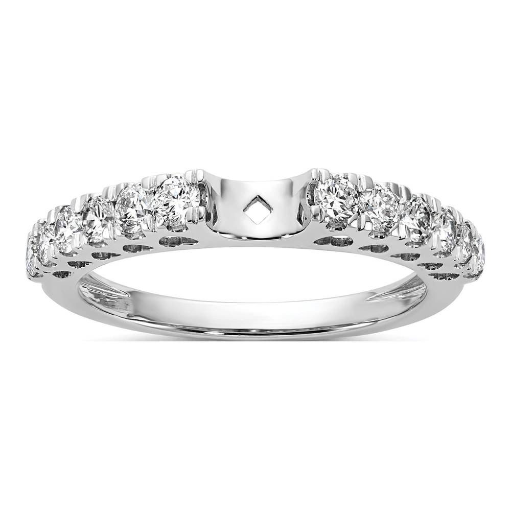 14K White Gold Lab-Grown Diamond Peg Engagement Engagement Ring Semi-Mount