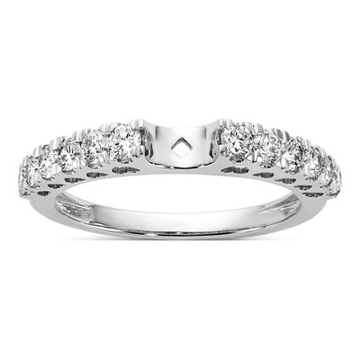 14K White Gold Lab-Grown Diamond Peg Engagement Engagement Ring Semi-Mount