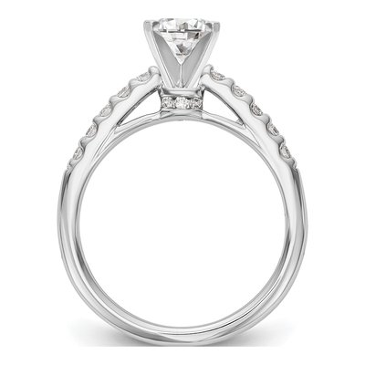 14K White Gold Diamond Engagement Ring Semi-Mount – view 2