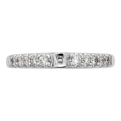 14K White Gold Diamond Engagement Ring Semi-Mount – view 4