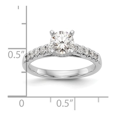 14K White Gold Diamond Engagement Ring Semi-Mount – view 8