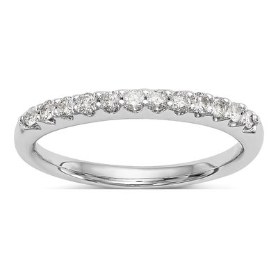 14K White Gold 1/4 ct tw Lab-Grown Diamond Wedding Band
