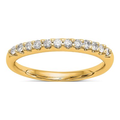 14K Yellow Gold 1/4 ct tw Lab-Grown Diamond Wedding Band