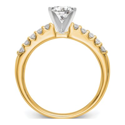 14K Yellow Gold Lab-Grown Diamond Engagement Setting Engagement Ring Semi-Mount – view 2