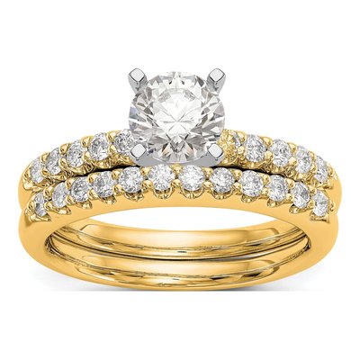 14K Yellow Gold Lab-Grown Diamond Engagement Setting Engagement Ring Semi-Mount – view 4